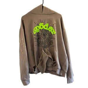 Sp5der mens M gray hoodie